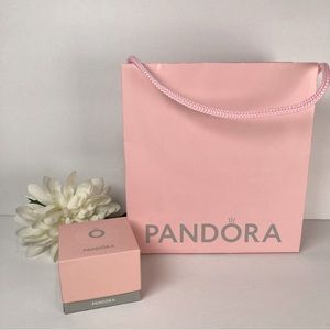 Pandora Gift Bag and Charm Ring Box Bundle Pink Grey NEW